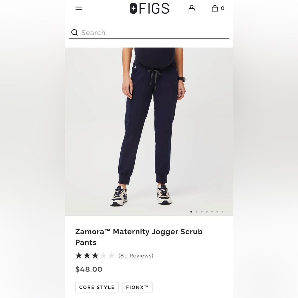 FIGS maternity scrubs - Zamora  jogger pants. Size S